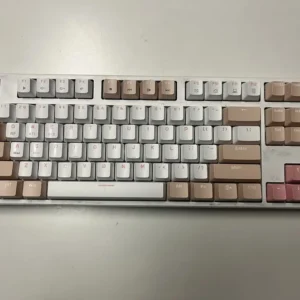 Wireless Mechanical Keyboard, Bluetooth/2.4G Dual Mode, Pink and White
