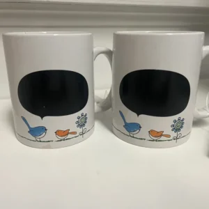 Ganz Blackboard mug, set of 2, with tag