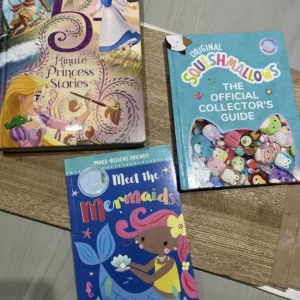 Girls books bundle - Disney Princess 5 minutes Stories, The Mermaid, Squishmallow