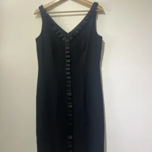 Carmen Marc Valvo black cocktail dress, size 8