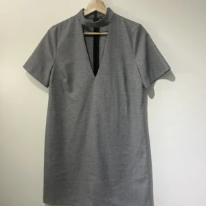 Zara Woman choker neckline dress size 8, black and white
