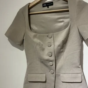 Zara beige with square neckline, size small