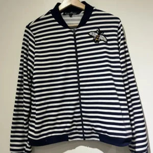 Kamiseta light jacket, striped white and blue, size large